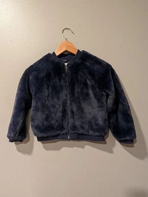 Темно-синий искусственной куртки размер 7-8 лет - Изображение 1 из 4