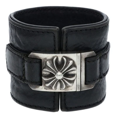 CORAZONES CROMADOS Talla 6 Cierre de arnés ancho Cierre de arnés Pulsera de cuero OS06 Fr Foto 1 de 4