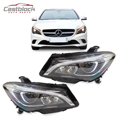 For 2014-2019 Mercedes Benz CLA45 W117 Headlights LED Lens Beam Projector LED LR - Image 1 of 4