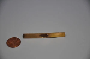 Antike W.E.H.Co. RETRO/Vintage KRAWATTE/BROSCHE/Anstecknadel goldfarben 2 1/4" silberfarben - Bild 1 von 2