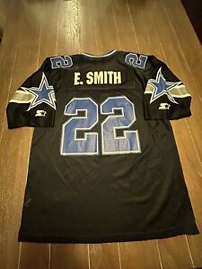 Vtg. 1995 Starter Dallas Cowboys NFL #22 E.Smith Black Jersey/Men Size 46/Medium