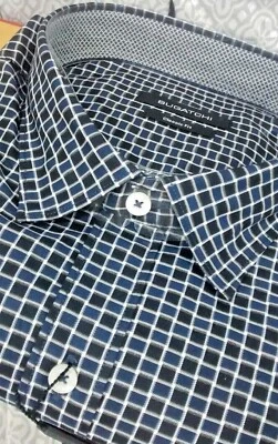 NWT Bugatchi men's XL long sleeve button down shirt Fancy Jacq Checks ClassicFi - Image 1 of 4