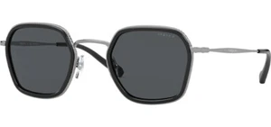 Vogue Polarized Men's Gunmetal/Black Hexagonal Sunglasses - VO4174S 54881 47 - Picture 1 of 4