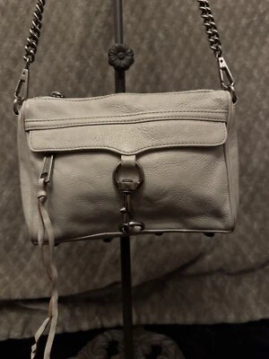 Rebecca Minkoff Grey Crossbody MAC Bag Chain Strap Genuine Leather  - Image 1 of 4