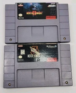 Mortal Kombat 2 & Mortal Kombat 3 Super Nintendo SNES Game Cartridge Lot Vintage - Picture 1 of 24