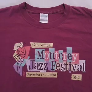 Vintage Monterey Jazz Music Festival T Shirt Y2K 47th Annual 2004 Men's Size L - Picture 1 of 11