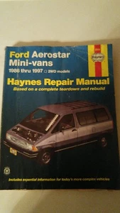 HAYNES REPAIR MANUAL FORD AEROSTAR MINI-VANS 1986 THRU 1997 2WD MODELS #36004 - Picture 1 of 6