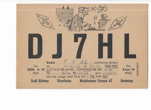 QSL AMATEUR RADIO CARD GERMANY - Picture 1 of 2