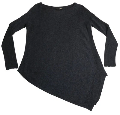 Suéter Alice + Olivia Mujer XS Gris Angora Mezcla de Lana Dobladillo Asimétrico Elegante Foto 1 de 4