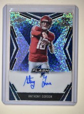 2020 Leaf Flash Football Base Auto (Action) XRC Blue #BA-AG1 Anthony Gordon /35