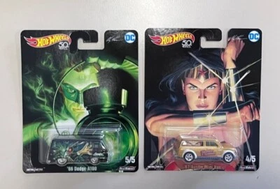 Hot Wheels Alex Ross DC Comics Wonder Woman Austin and Green Lantern Dodge A100 - Image 1 of 4