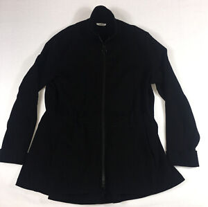 Akris Punto Black Full Zip 95% Wool Women’s Jacket Size 8