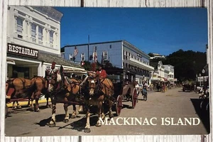 Main Street View Mackinac Island Michigan Postcard - Picture 1 of 2