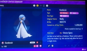 Pokémon Scharlachrot & Violett - ANPASSBARER Gardevoir 6IVs Max-Statistiken - SCHNELLER HANDEL 🙂 - Bild 1 von 1