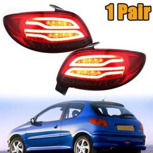 LED Tail Light Rear Brake Light Tail Lamp Red For Peugeot 206 206CC 2004-2008 - Picture 1 of 11