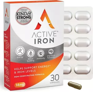 Active Iron | Iron Tablets | Ferrous Iron Sulphate Supplement | Clinically Prove - Picture 1 of 6