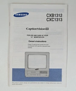 Replacement Instruction Manual Only Samsung CXB1312 CXC1313 Retro Gaming TV VCR - Picture 1 of 4