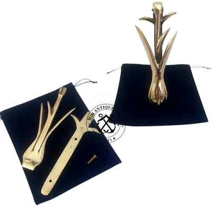 handicrafts Garlic Polished Brass Door Knocker With Velvet Case Home Décor gifts - Picture 1 of 5