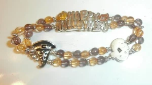 Elastische Perlen Happy Halloween Bettelarmband Geist Hexe - Bild 1 von 3