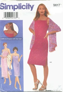 Simplicity 9617 Misses Dress Shawl Purse Sewing Pattern Uncut Size 4-10 - Picture 1 of 2