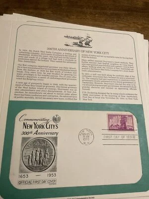 New York City First Day Of Issue November 20 1953 City’s 300 Anniversary  - Image 1 of 4