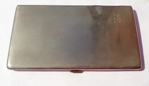 VINTAGE 1930s ART DECO CHROME CIGARETTE CASE: ENGINE TURNED: EXCELLENT CONDITIO - Picture 1 of 4