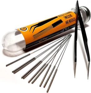 3D Printer Nozzle Cleaning Kit - 0.4Mm Needles and Tweezers Toolkit - Stainless - Picture 1 of 12