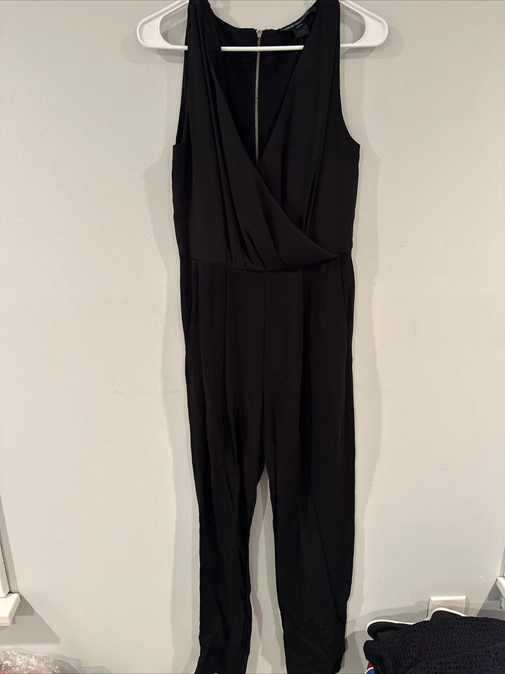 French Connection Women’s Black Pant  Sleeveless Jumpsuit Romper Size 12 - Image 1 of 4