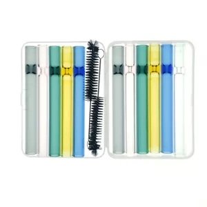 10 PZ Pipa Vetro Sigaretta Tabacco Fumo 100MM Erbe Pipe Fumo Accessori - Foto 1 di 12