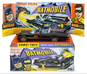 Corgi Toys - CLUB EXCLUSIVE - No 267 - MATTE Black Batmobile Reissue W/ TIN - Picture 1 of 2