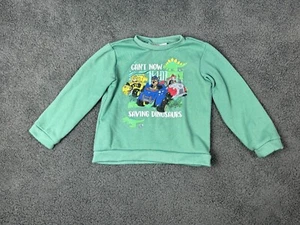 Nickelodeon Paw Patrol Boys 6 Green Sweatshirt Sweater Dinosaurs Pullover Dogs - Picture 1 of 5