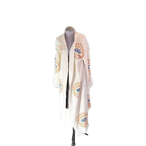 Mila Miro by emelie Size M "Turkish Evil Awake Evil Eye" Muslin Awake robe - Picture 1 of 8