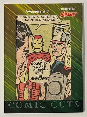 MARVEL COMIC CUT - 2022 - FLEER ULTRA AVENGERS - CC-AVG13 - 22/25 - AVENGERS #13 - Image 1 of 4