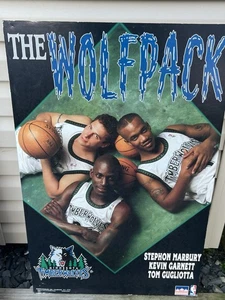 Starline Foam Posterboar 1997 NBA Minnesota Timberwolves Garnett Wolf Pack - Imagen 1 de 10