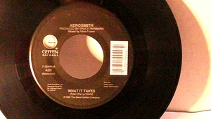 Aerosmith,Geffen,"What It Takes"US,7"45,1989 hard rock classic, Mint - Foto 1 di 2
