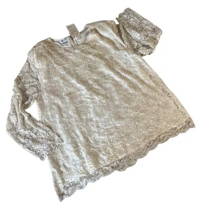 Gunit Fashions Elfenbein Spitze Perlen Top Damen 3X Vintage Neu mit Etikett kleinere Mängel formell - Bild 1 von 12