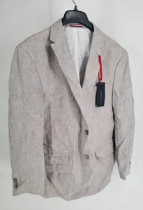Tommy Hilfiger Blazer Jacket Mens 42R Gray Linen Modern Fit Suit Separates New - Picture 1 of 11