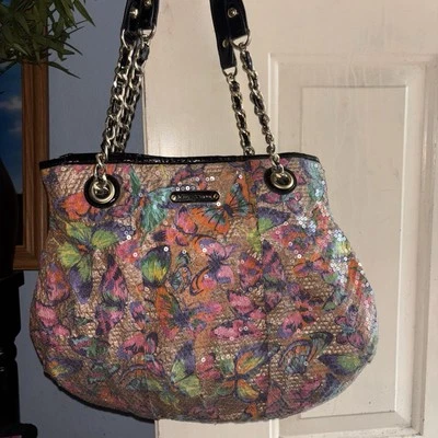 Vintage Betsey Johnson Gold Sequin Butterfly Shoulder Bag/Purse - Image 1 of 4