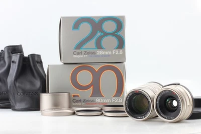 x2 Lens [Unused in Box] Contax Carl Zeiss T* 28mm 90mm Lens for G1 G2 From JAPAN - Image 1 of 4