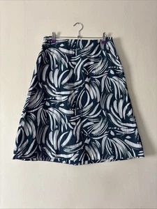 Seasalt 'Paint Pot Skirt' blu acqua fantasia cotone linea A taglia UK 10 - Foto 1 di 8