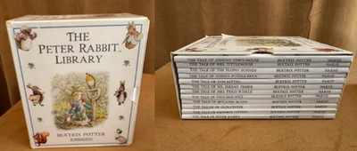 The Peter Rabbit Library by Beatrix Potter Boxed Set 12 Hardcover Books 1997 Foto 1 de 4
