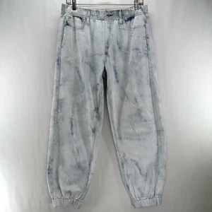Rag & Bone Miramar Terry Jogger Pants Womens Sz L Pull On High Rise Tie Dye Blue - Picture 1 of 13