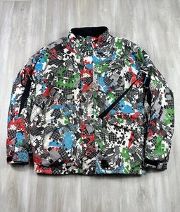 BRP Ski-doo Snowmobile Nylon Outer Shell Jacket Kids Youth Size 16 Multi Color - Picture 1 of 14