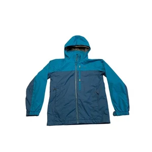 LL Bean Adventure Seeker Parka Shell Blue Two Tone Boys Medium 10-12 Outdoor - Picture 1 of 18