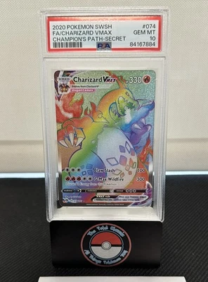 2020 Charizard VMAX Rainbow 074/073 Champion’s Path PSA 10 Gem Mint - Image 1 of 3