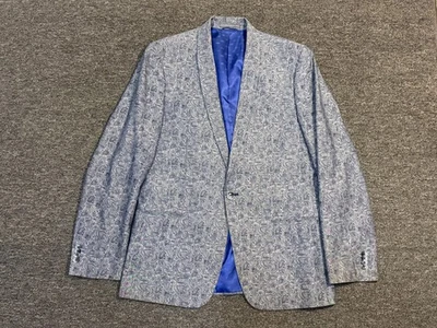 Blazer Ben Sherman Para Hombres 42 Azul Cachemira Algodón Sastrería Dos Botones Muesca Solapa Foto 1 de 4