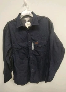 NOS Carhartt Mens XL Blue Denim Pearl Snap Work Shirt S99 DNM Vintage 03 Western - Bild 1 von 13