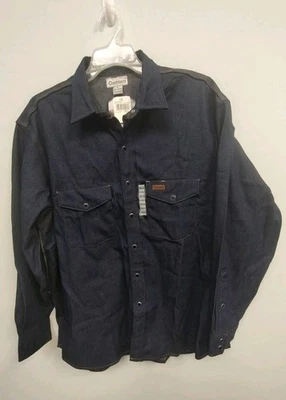 Camisa de Trabajo NOS Carhartt Para Hombres XL Azul Denim Perla A Presión S99 DNM De Colección 03 Western Foto 1 de 4