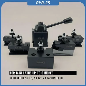 6Pcs OXA 250-000 Wedge Type Quick Change Tool Post Holder For Lathe Up to 8" - Bild 1 von 10