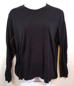 BELLA+CANVAS Triblend 2X Women/Unisex Long Sleeve Black Pullover T-Shirt Comfy - Picture 1 of 6